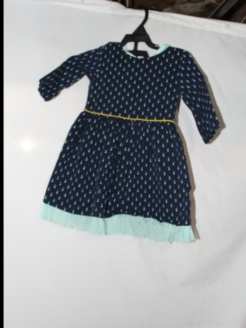 Ele Story Navy Polka Dot Long Sleeve Dress